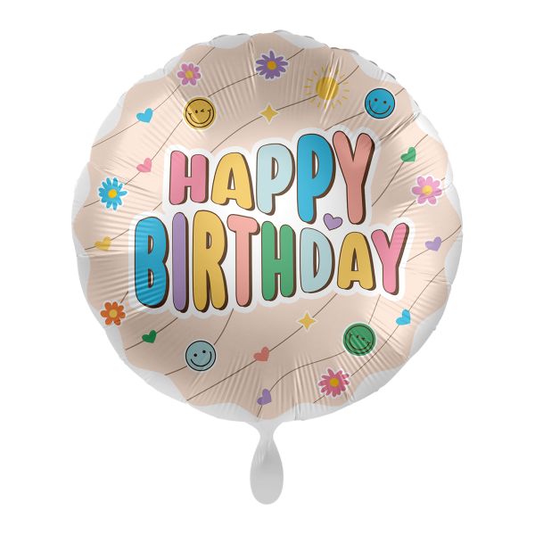 1 Balloon - Colourful Birthday Smiles - ENG