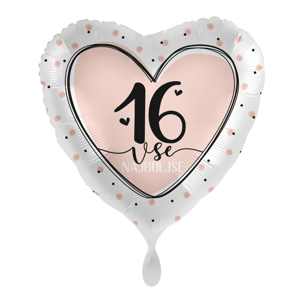 1 Balloon - Lovely Birthday 16 - SLV