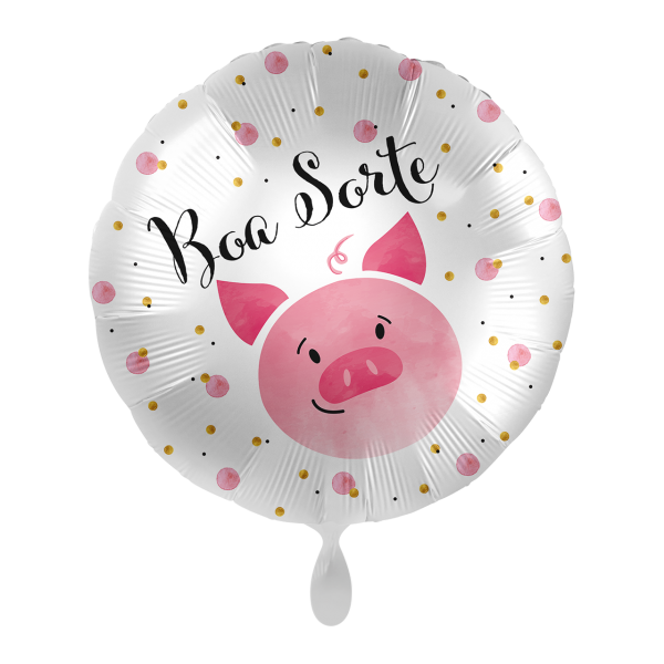 1 Balloon - Good Luck Piggy - POR