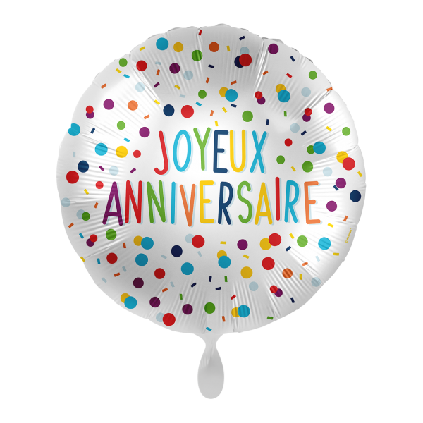 1 Balloon - Colorful Confetti Birthday - FRE