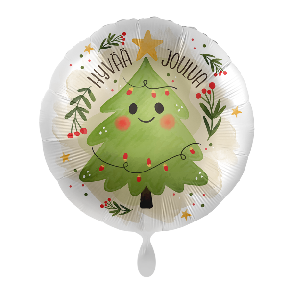 1 Balloon - Happy Christmas Tree - FIN
