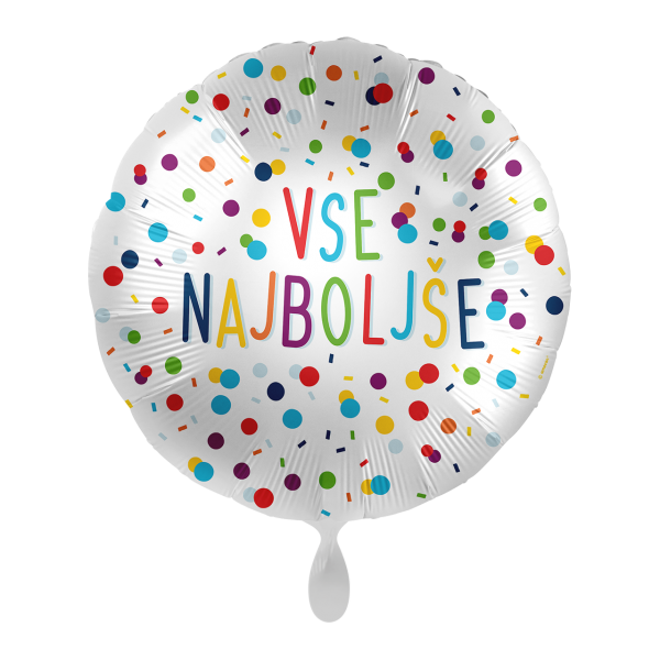 1 Balloon - Colorful Confetti Birthday - SLV