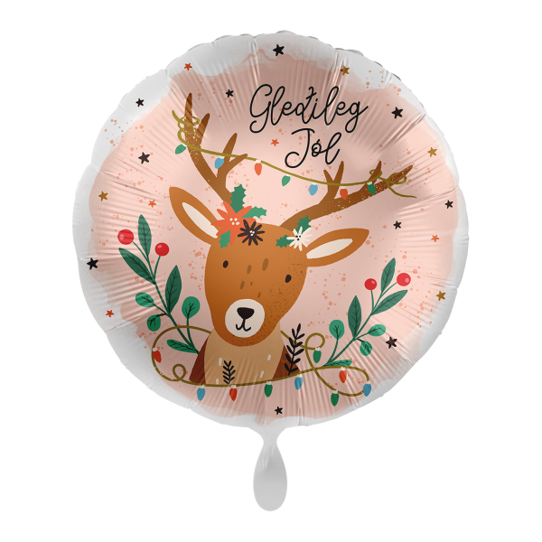 1 Balloon - Holly Jolly Reindeer - ICE