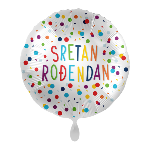 1 Balloon - Colorful Confetti Birthday - HRV