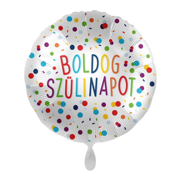1 Balloon - Colorful Confetti Birthday - HUN