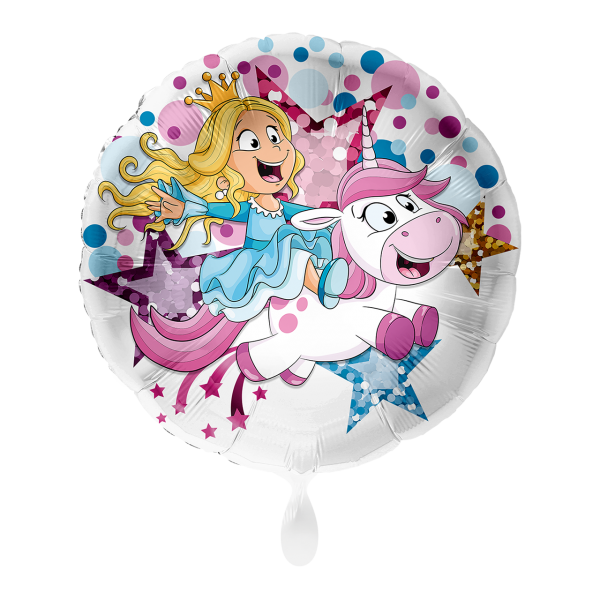 1 Ballon - Einhorn & Prinzessin