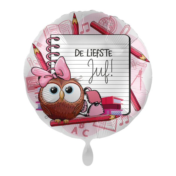 1 Balloon - Teacher Owl Pink - DUT