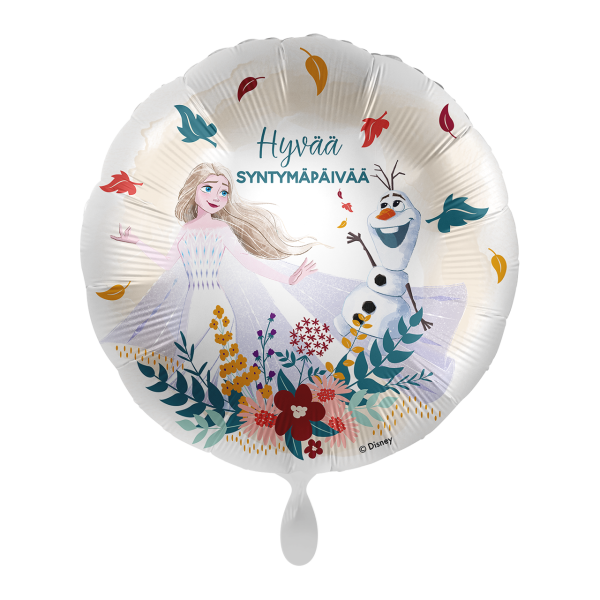 1 Balloon - Disney - HBD Frozen Olaf &amp; Elsa - FIN