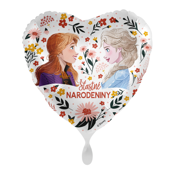 1 Balloon - Disney - Anna &amp; Elsa Floral Birthday - SLO