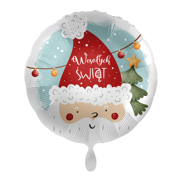 1 Balloon - Cute Santa Head - POL