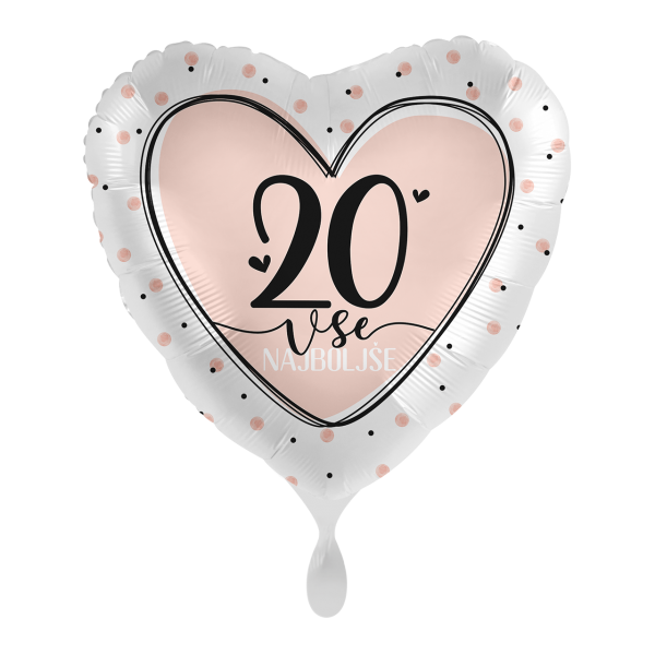 1 Balloon - Lovely Birthday 20 - SLV