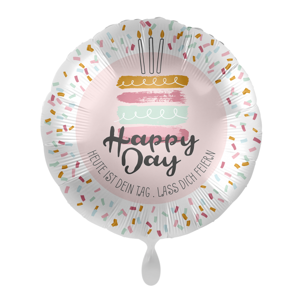 1 Ballon - Happy Day Cake