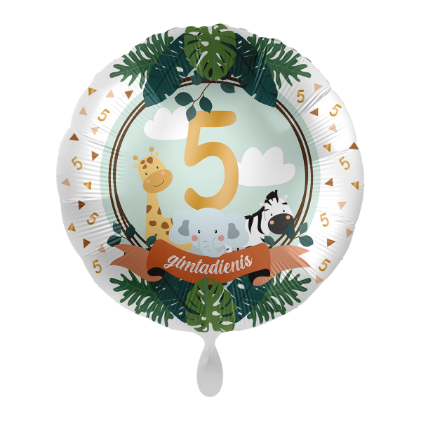 1 Balloon - Jungle Friends - Five - LIT