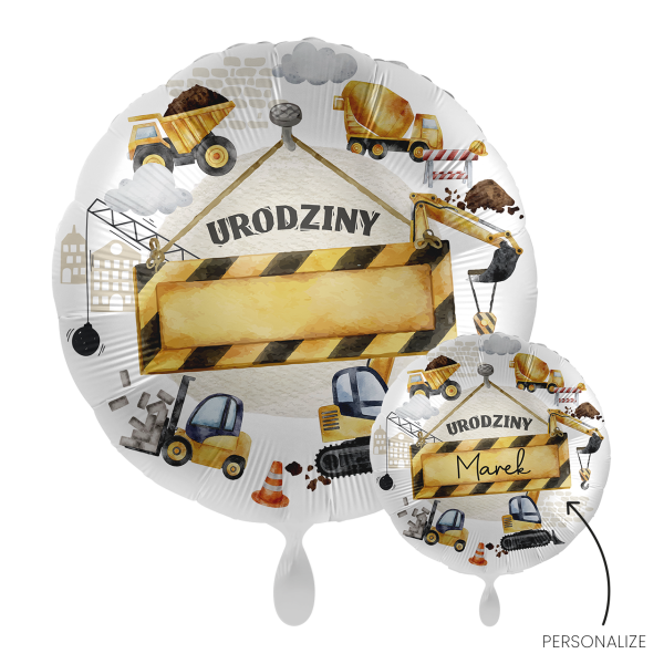 1 Balloon - Personalize IT - Construction Crew - POL