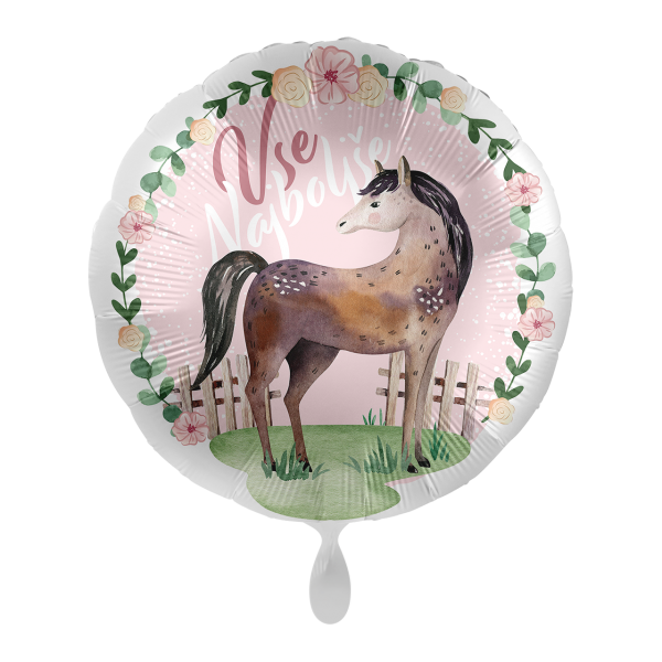 1 Balloon - Charming Horse Birthday - SLV