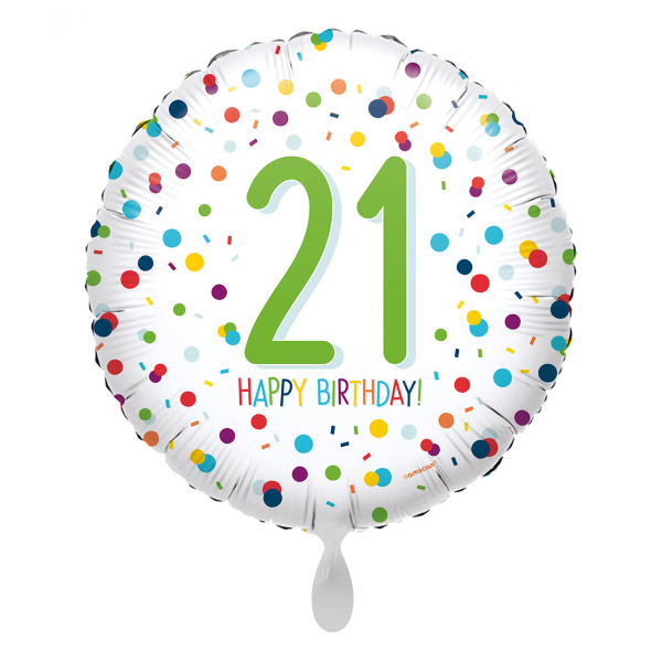 1 Ballon - EU Confetti Birthday 21