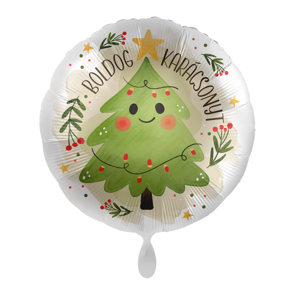 1 Balloon - Happy Christmas Tree - HUN