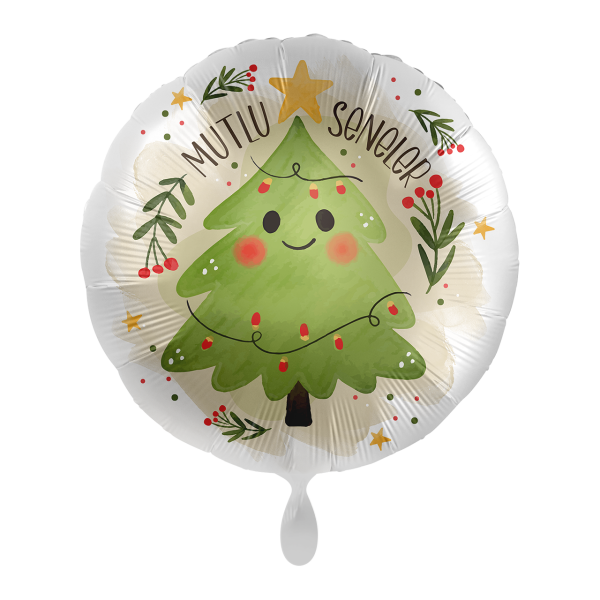 1 Balloon - Happy Christmas Tree - TUR