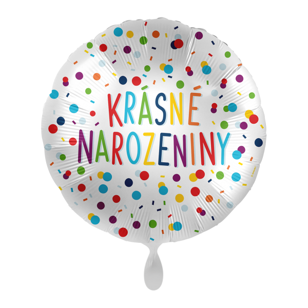 1 Balloon - Colorful Confetti Birthday - CZE