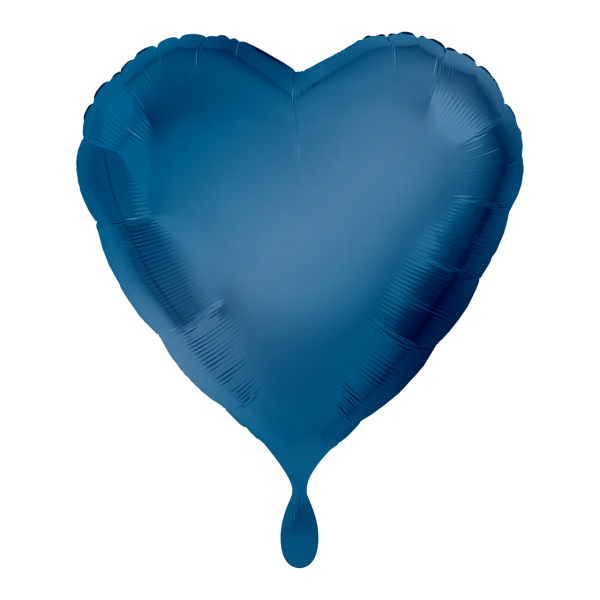 1 Ballon - Herz - Blau