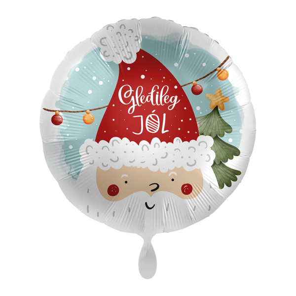1 Balloon - Cute Santa Head - ICE