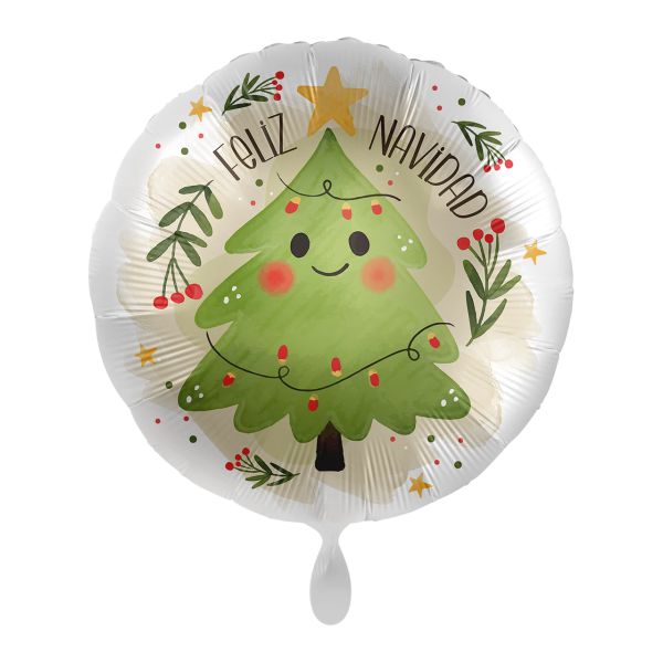 1 Balloon - Happy Christmas Tree - SPA