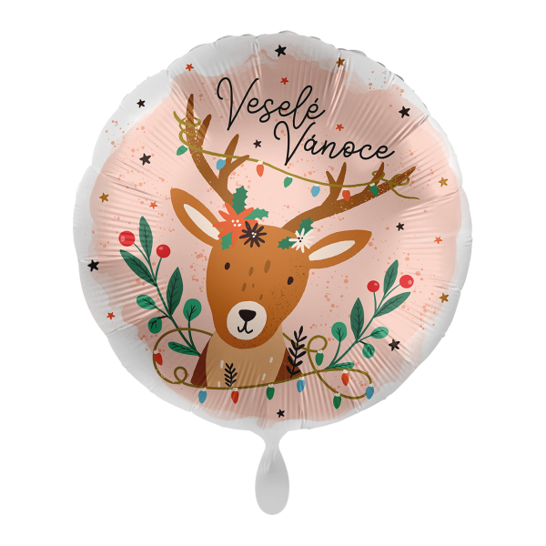 1 Balloon - Holly Jolly Reindeer - CZE