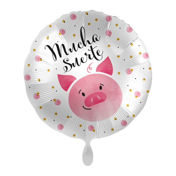 1 Balloon - Good Luck Piggy - SPA