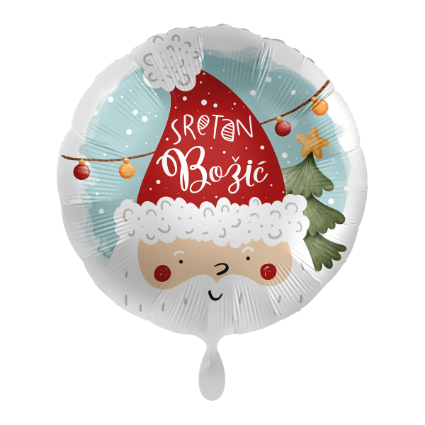 1 Balloon - Cute Santa Head - HRV