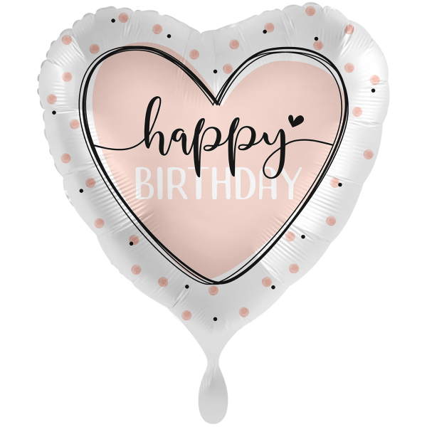 1 Balloon XXL - Glossy Heart Birthday