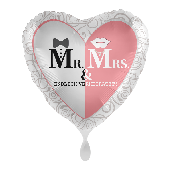 1 Ballon - Mr. &amp; Mrs. Endlich Verheiratet