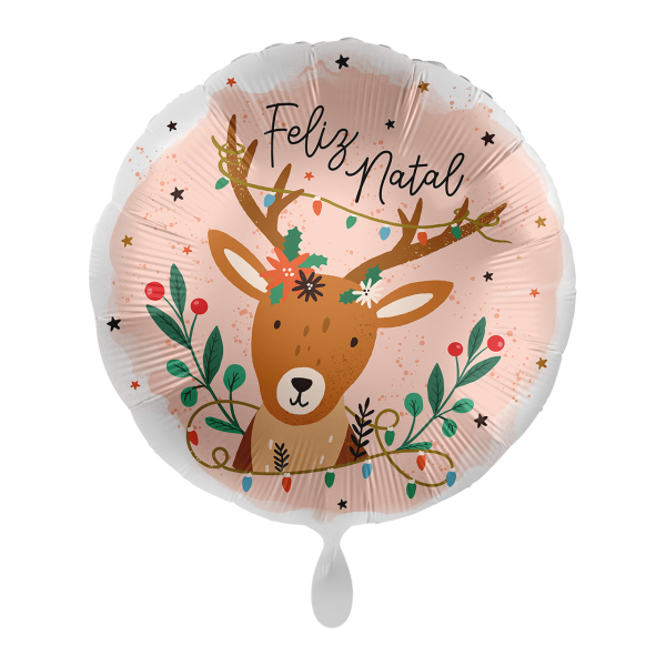 1 Balloon - Holly Jolly Reindeer - POR