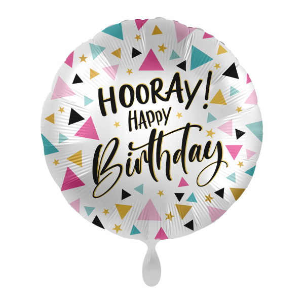 1 Balloon - Hooray Happy Birthday - ENG
